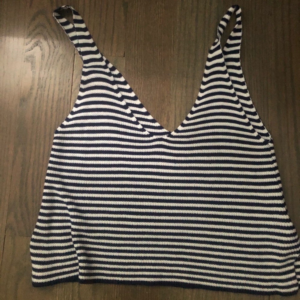 Navy Blue Knit Tank Top